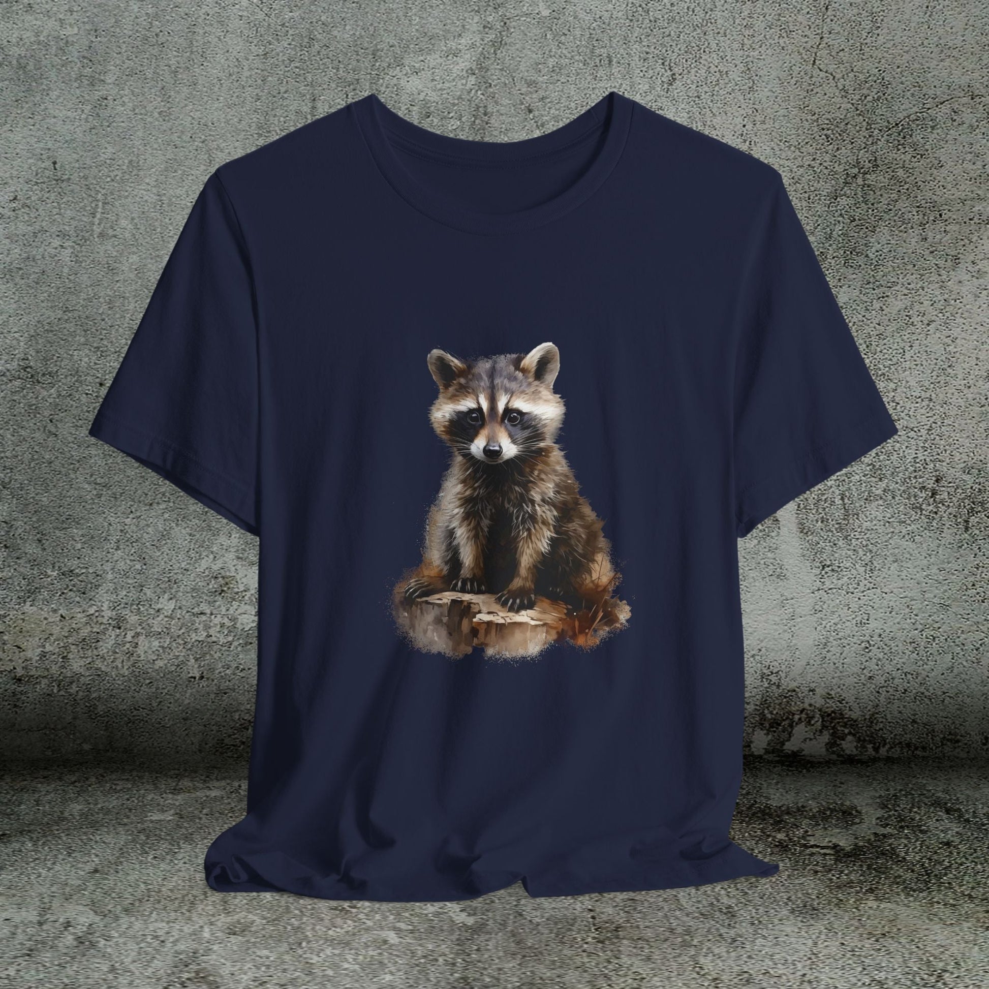 Watercolor Raccoon T-Shirt – Woodland Animal Art on Soft Cotton, Perfect Gift - FlooredByArt