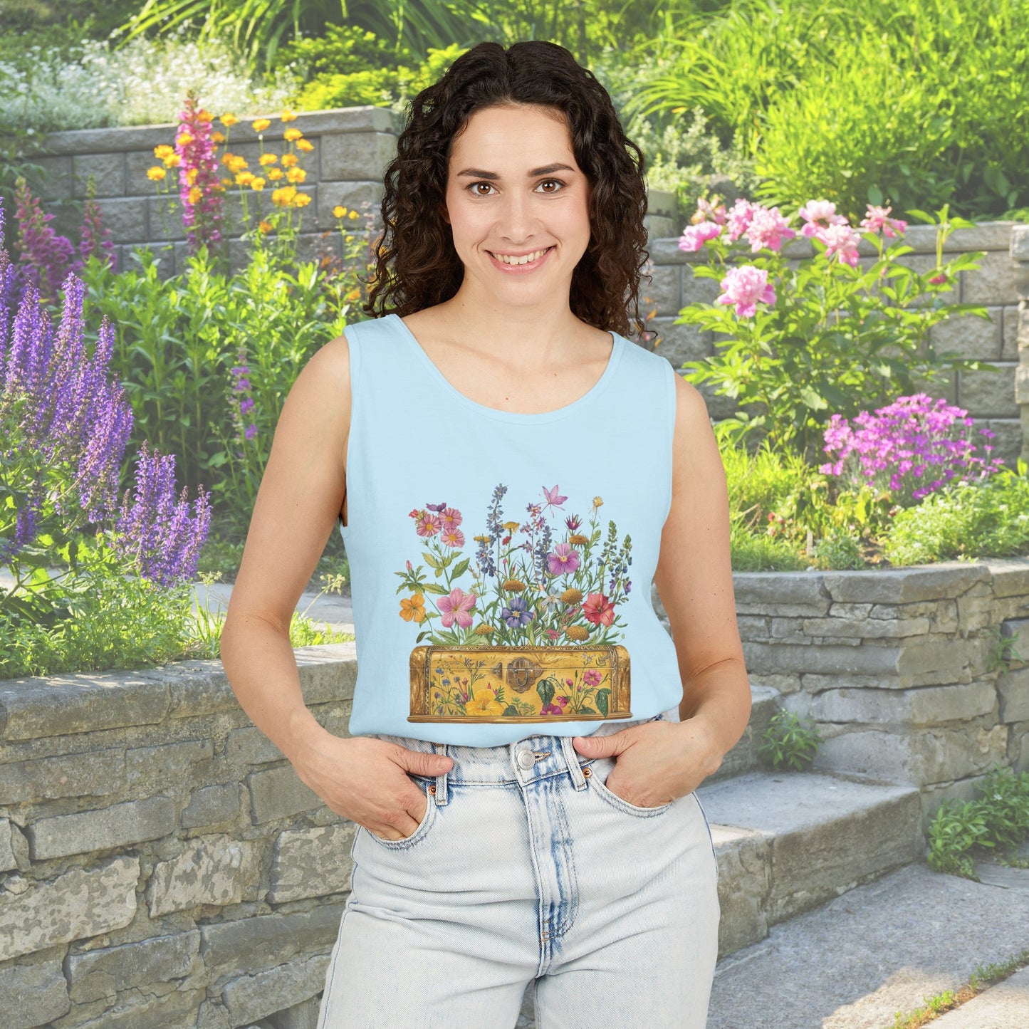 Wildflowers Shirt, Watercolor Vintage Flower Shirt Aesthetic for Gardeners - FlooredByArt