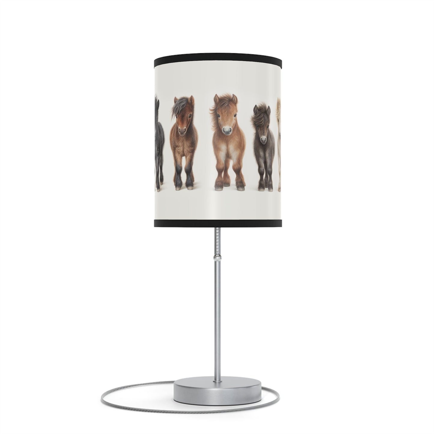 Adorable Mini Horses Lamp, Perfect Kids Room, Whimsical Happy Pony Accent Lamp - FlooredByArt
