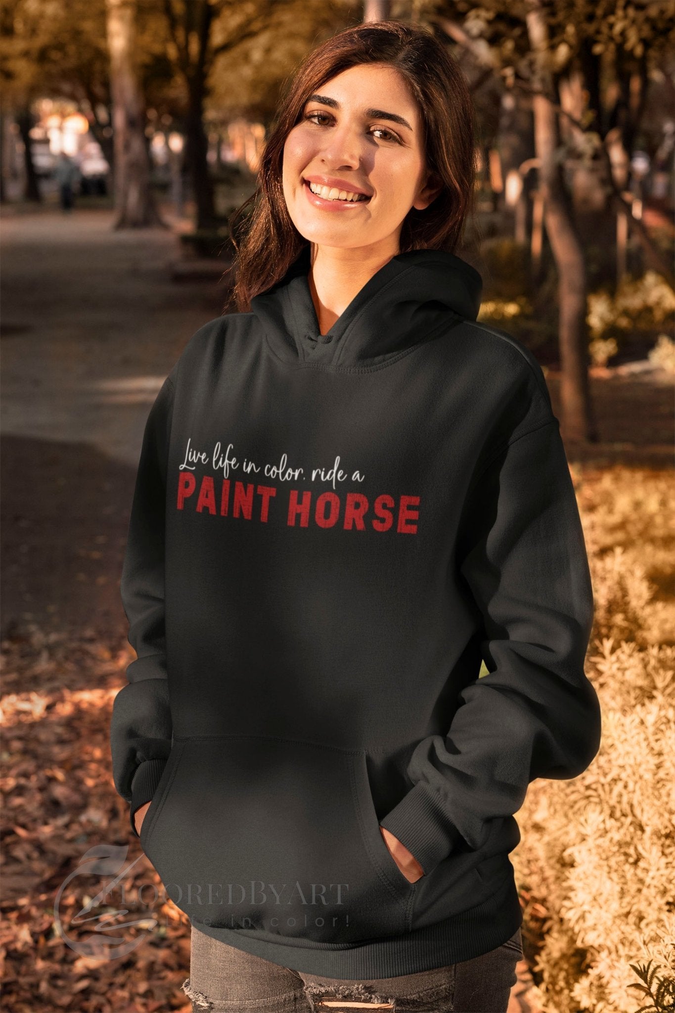 American Paint Horse Sweatshirt Hoodie, Paint Horse Lover Gift - FlooredByArt