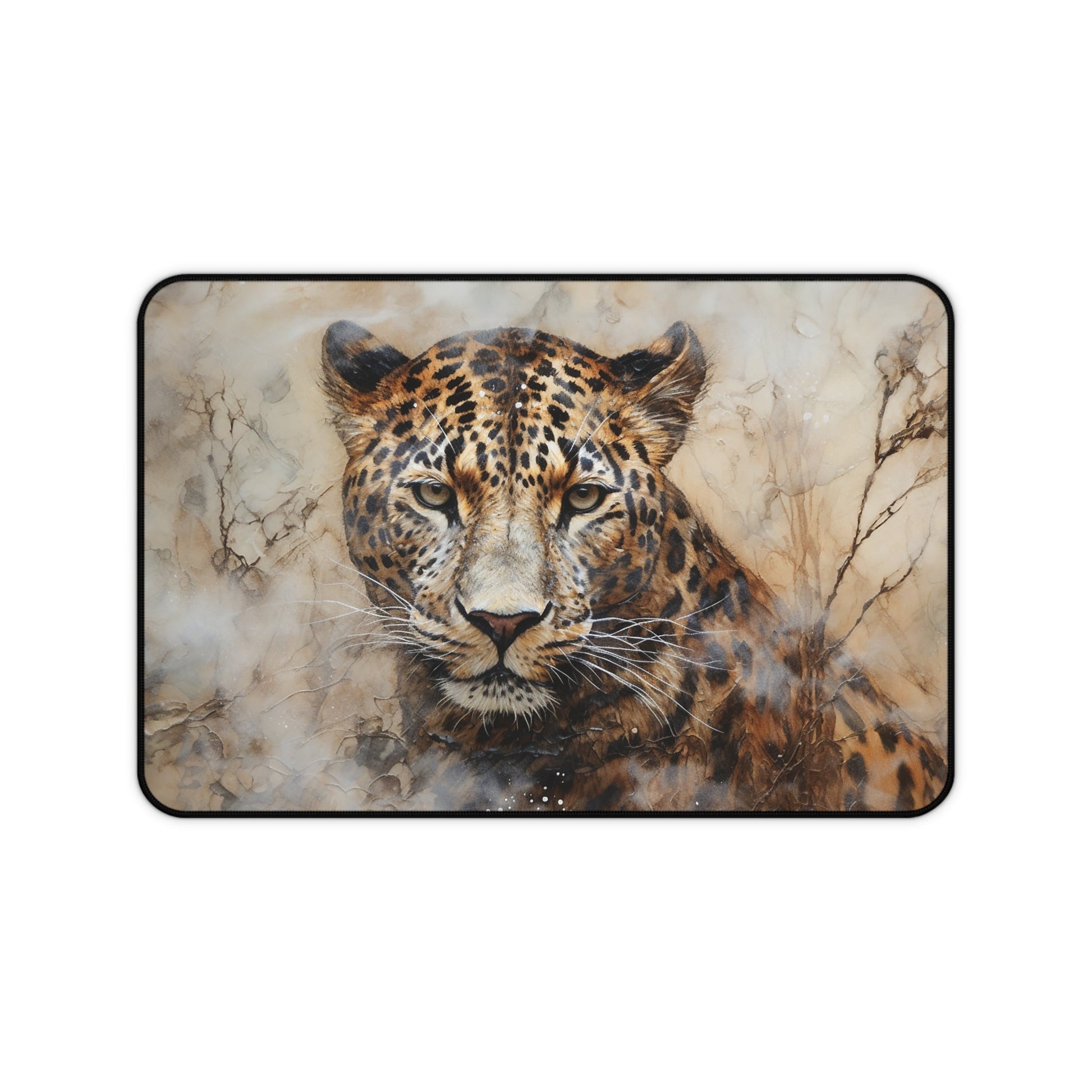Big Cat Leopard EX Large Mouse Pad, Animal Lover Desk Mats, Big Cat Lover - FlooredByArt