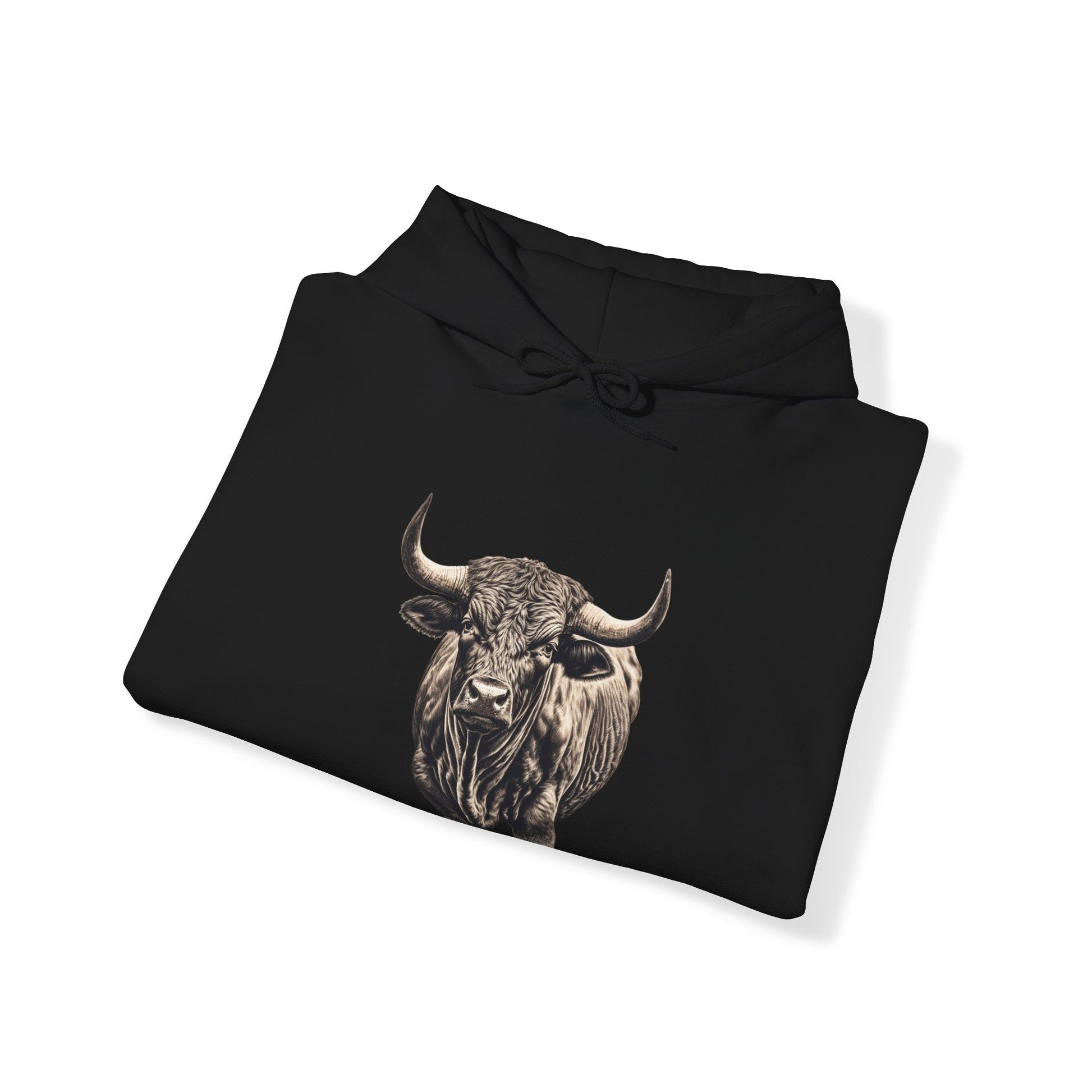 Bull Cow Shirt Hoodie, Vintage Western Wear, Farm Animal Shirt, Bull Cowboy Rodeo Shirt - FlooredByArt