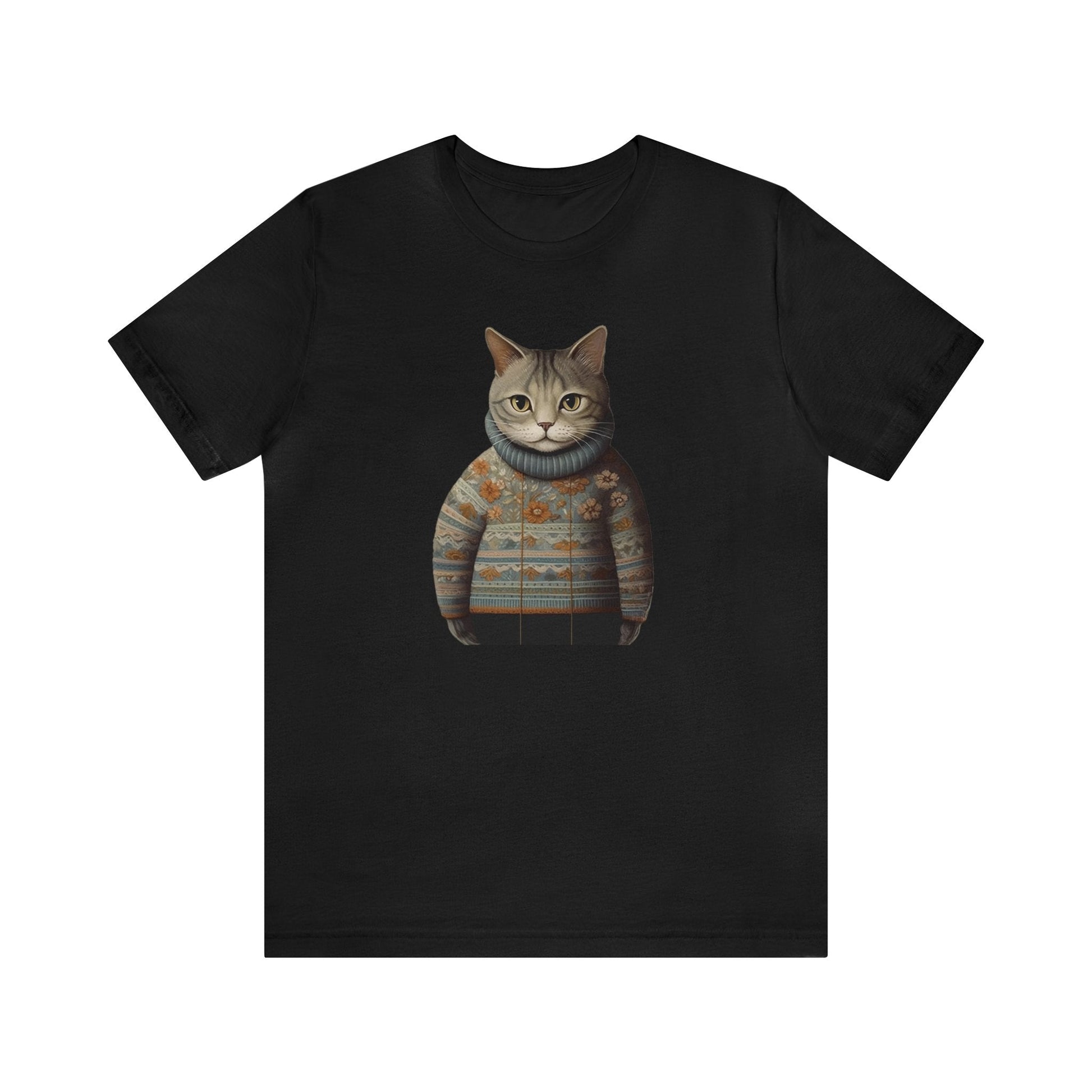 Cats in Sweaters Sweatshirt, Cute Artistic Illustration, Beautiful Astethic Cat Illustration - FlooredByArt