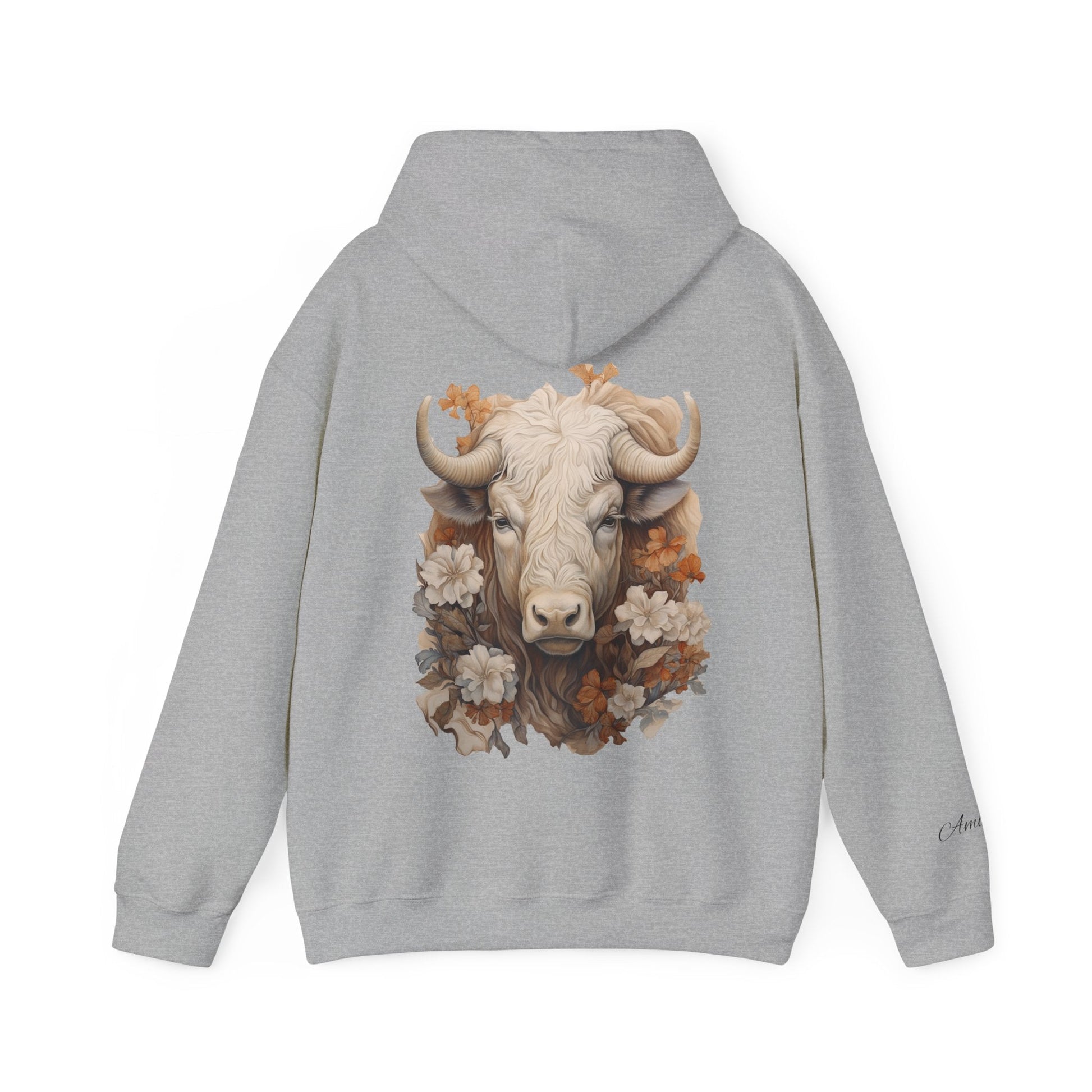 Cow Shirt - Hooded Sweatshirt Design, Cow & Flowers Shirt, Cowgirl Fashion - FlooredByArt