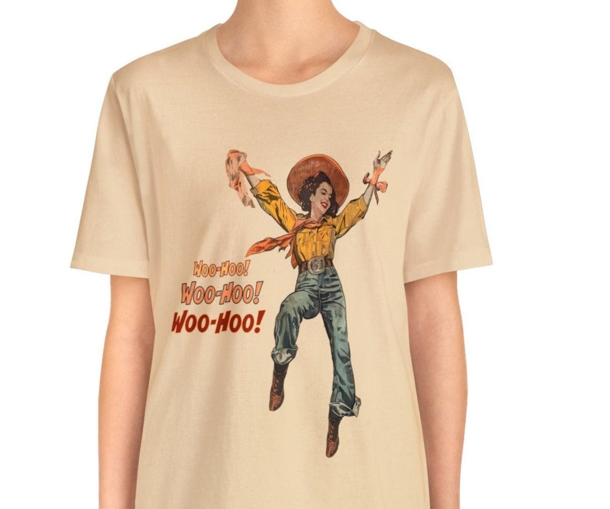 Cowgirl Western T-Shirt, Vintage 50s Graphic Western Shirt, Retro Cowgirl - FlooredByArt