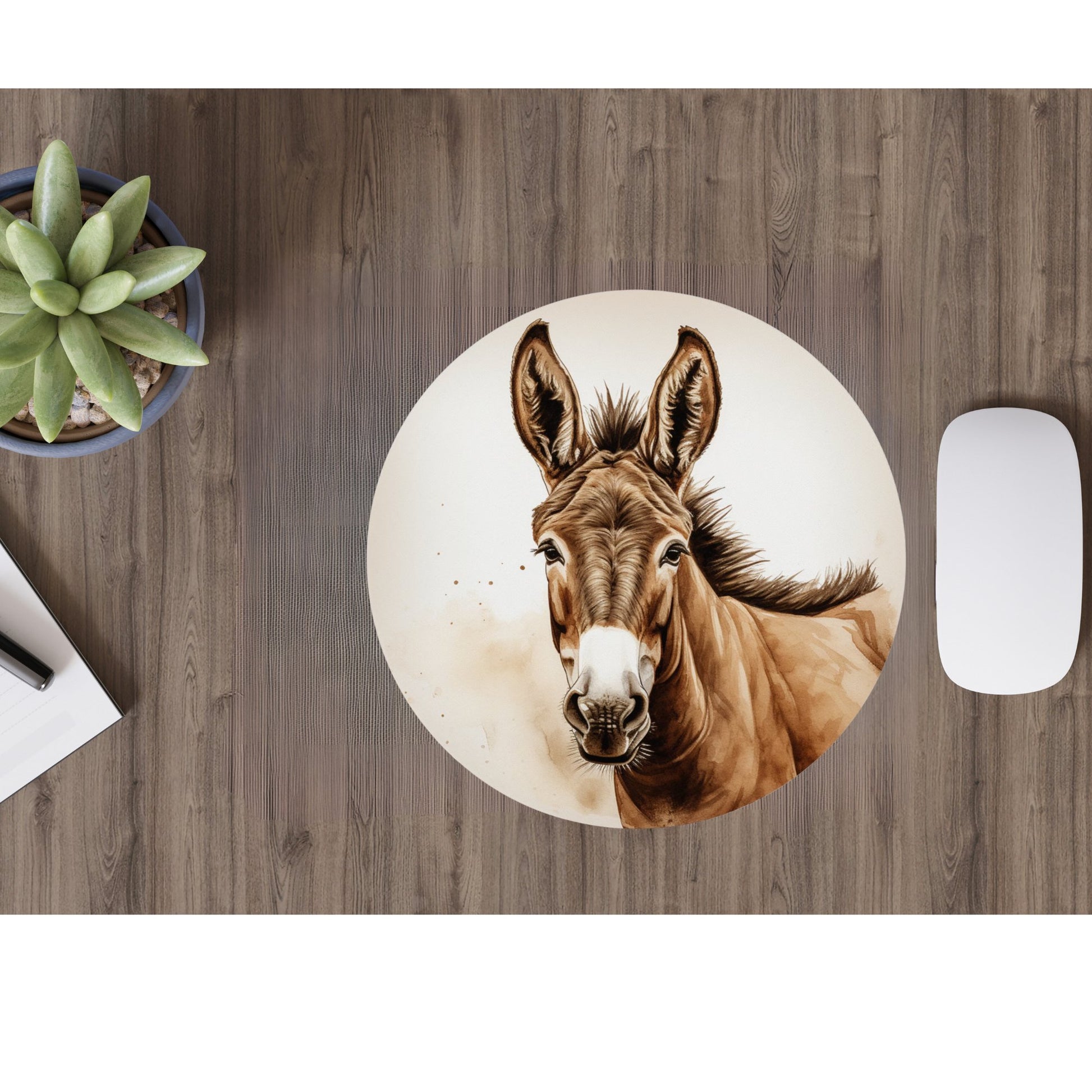 Cute Donkey Mouse Pad, Useful Personalized Donkey Lover Gift - FlooredByArt