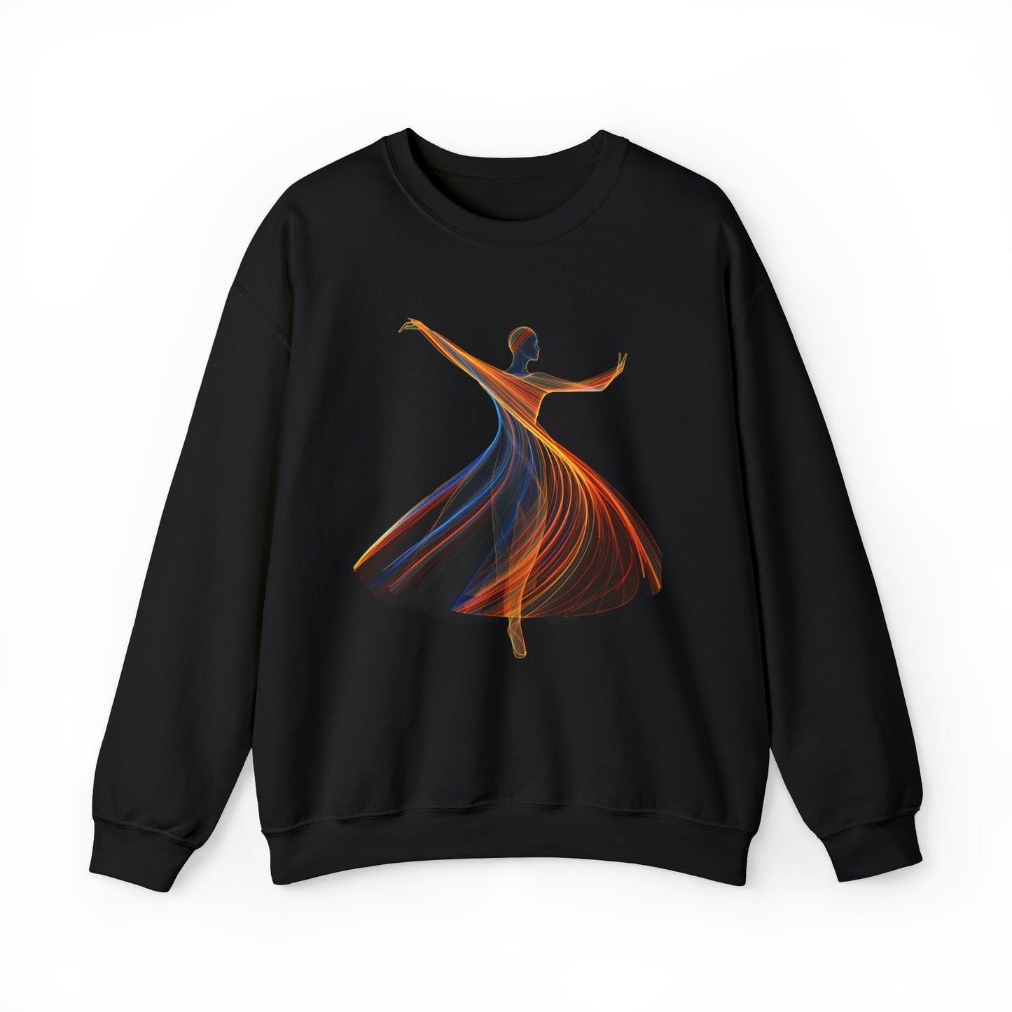Dancer Sweatshirt - A Beautiful Dancer on Black Sweater, Brilliant Color and Emotion, Adult-Youth, Dance Lover, Dancer Shirt, Gift for Dance - FlooredByArt