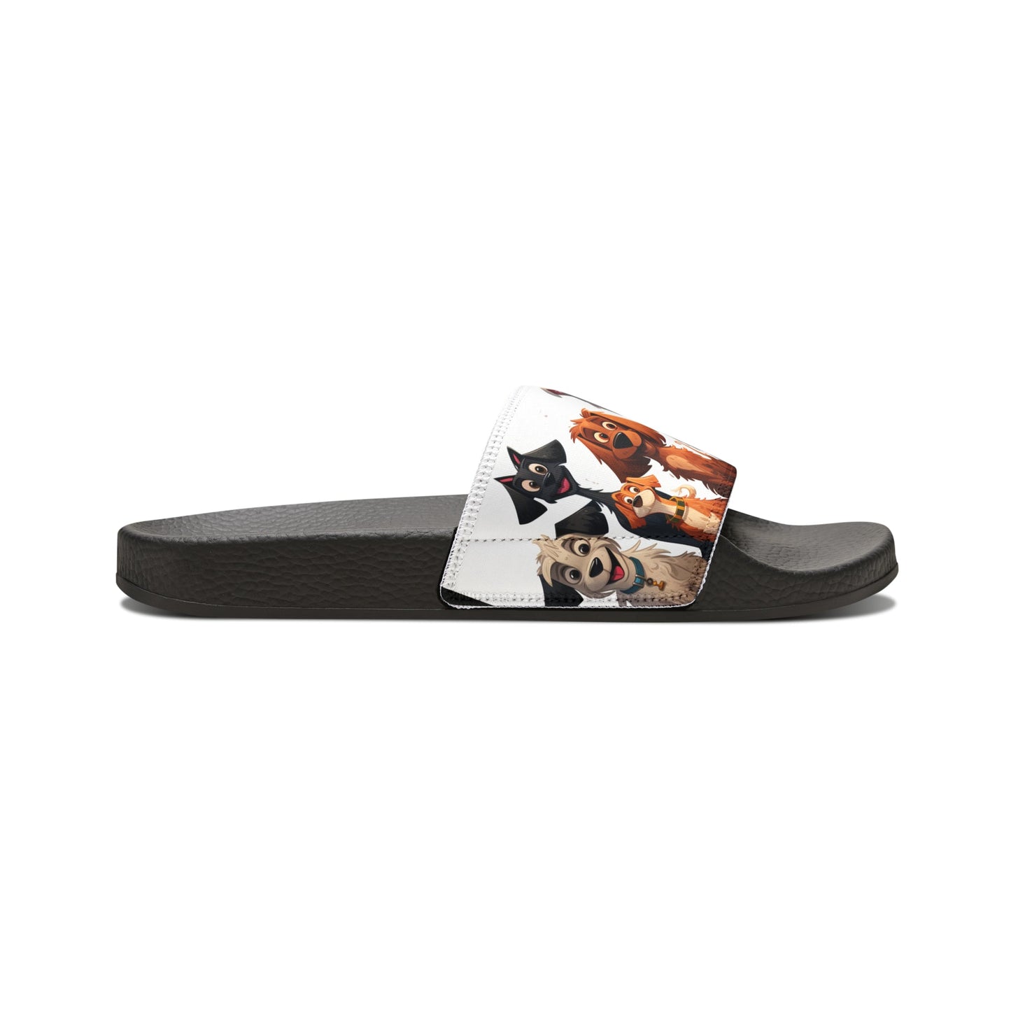 Dog Slide Sandals - Comfy Trendy Dog Slip on Shoes, Loveable Mutt Shoes, Womens Dog Sandals - FlooredByArt