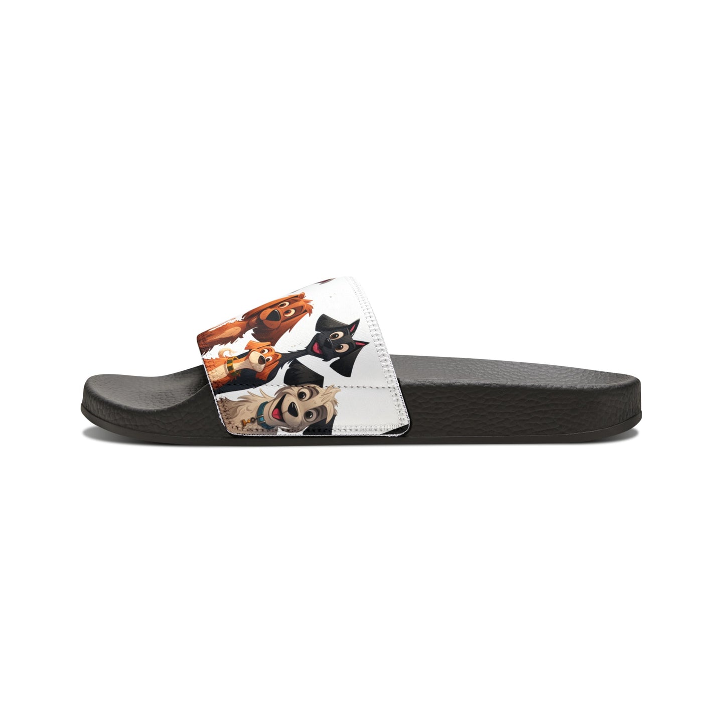 Dog Slide Sandals - Comfy Trendy Dog Slip on Shoes, Loveable Mutt Shoes, Womens Dog Sandals - FlooredByArt