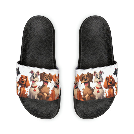 Dog Slide Sandals - Comfy Trendy Dog Slip on Shoes, Loveable Mutt Shoes, Womens Dog Sandals - FlooredByArt