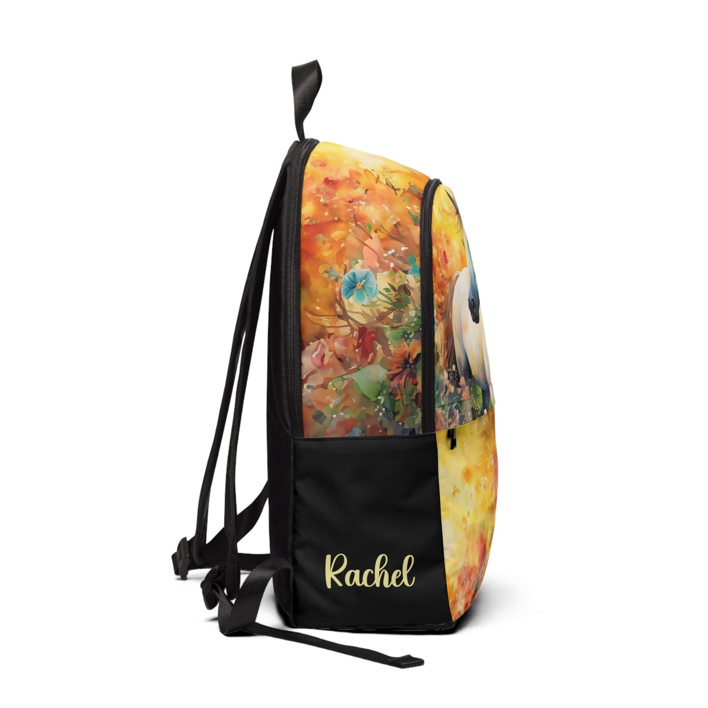 Dream Horse Floral Backpack, Colorful Fashionable - FlooredByArt