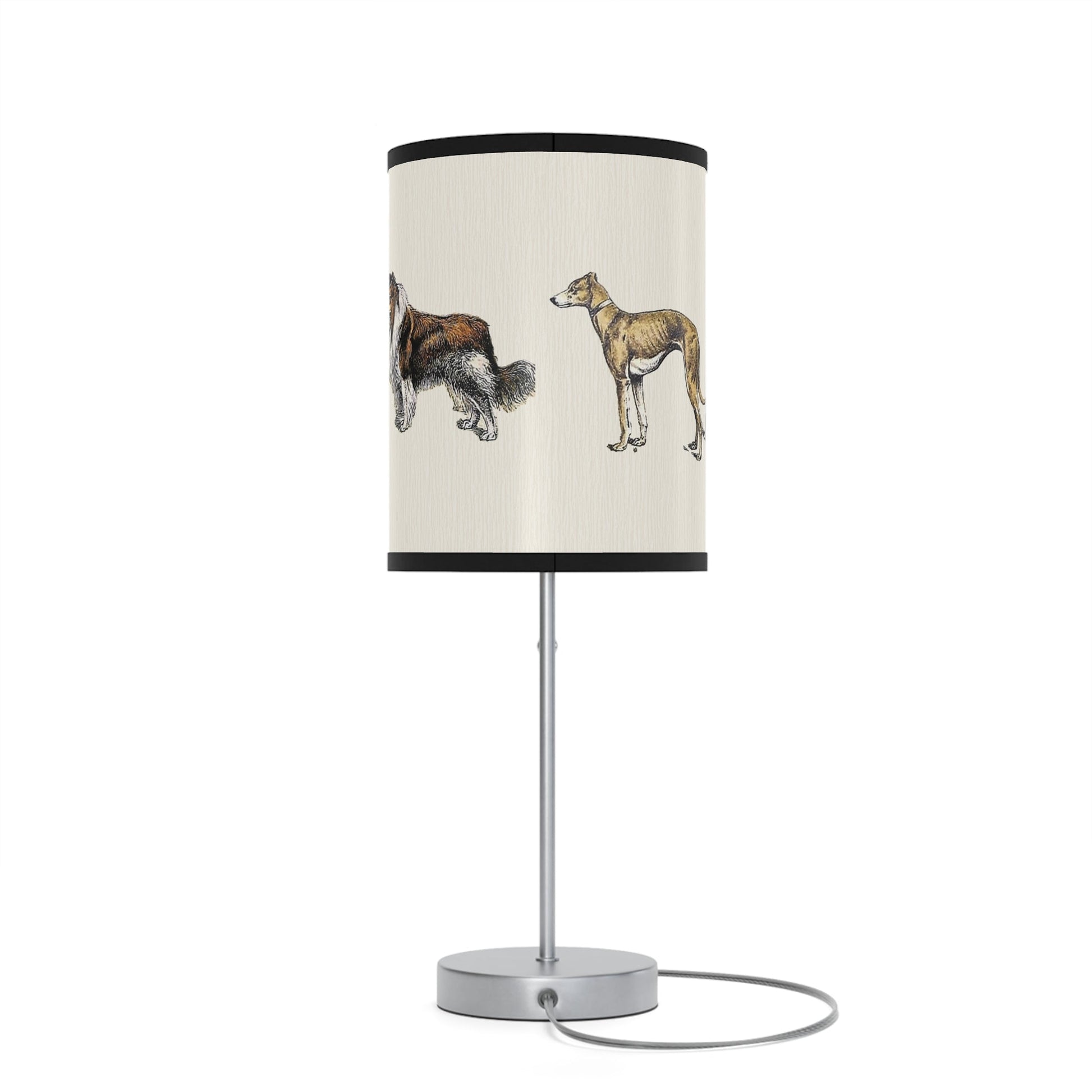 English Cottage Tapestry Dog Lamp, Dog Art, Lithographic Stylish - FlooredByArt