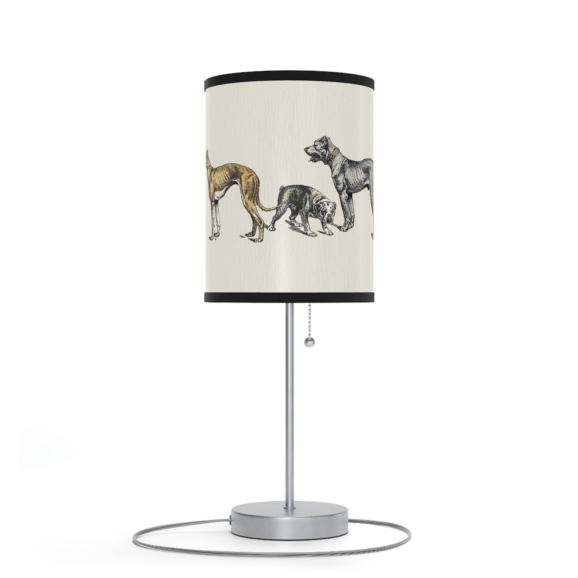 English Cottage Tapestry Dog Lamp, Dog Art, Lithographic Stylish - FlooredByArt