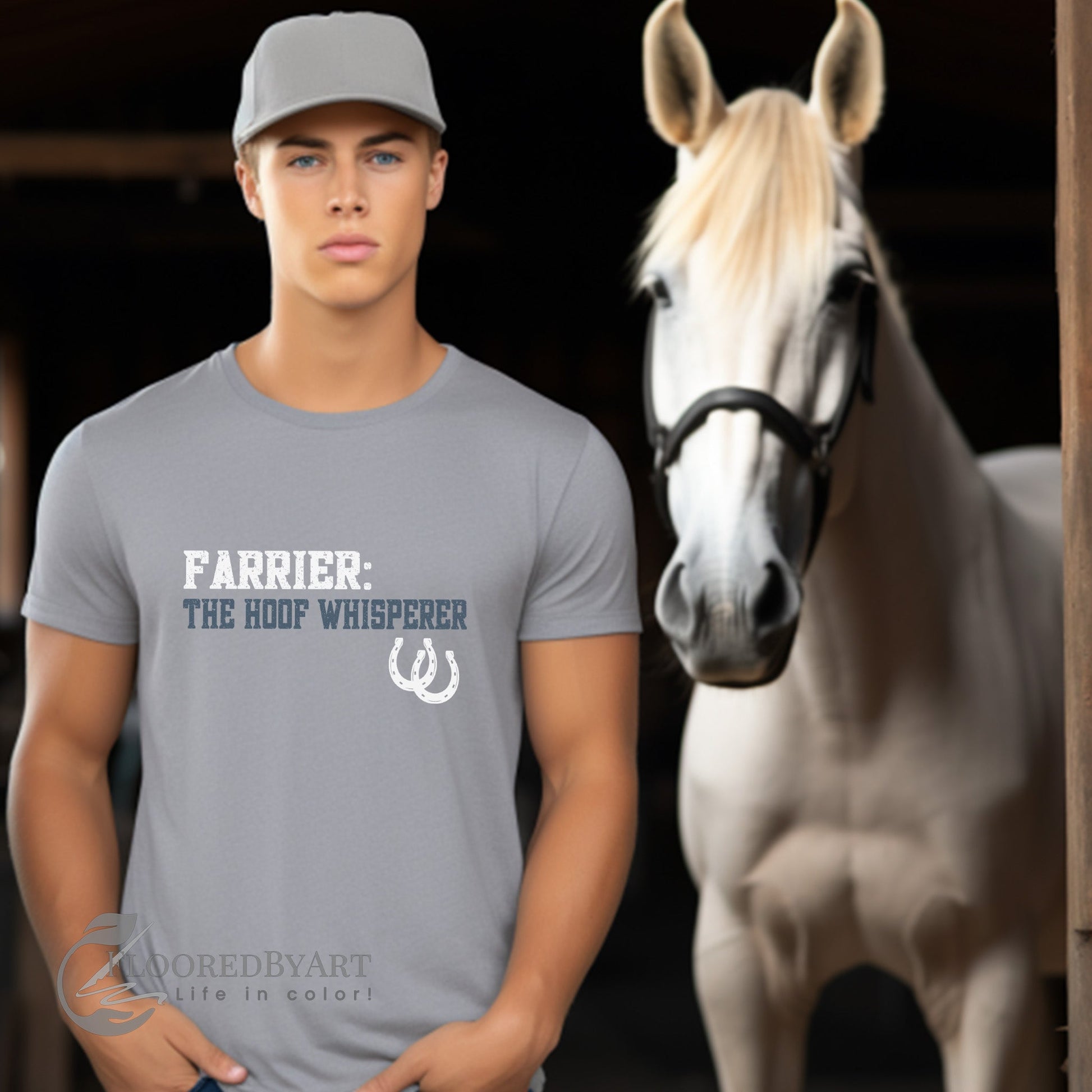 Farrier Longsleeve T-shirt, The Hoof Whisperer, Horseshoer Tee, Professional Farrier Shirt - FlooredByArt