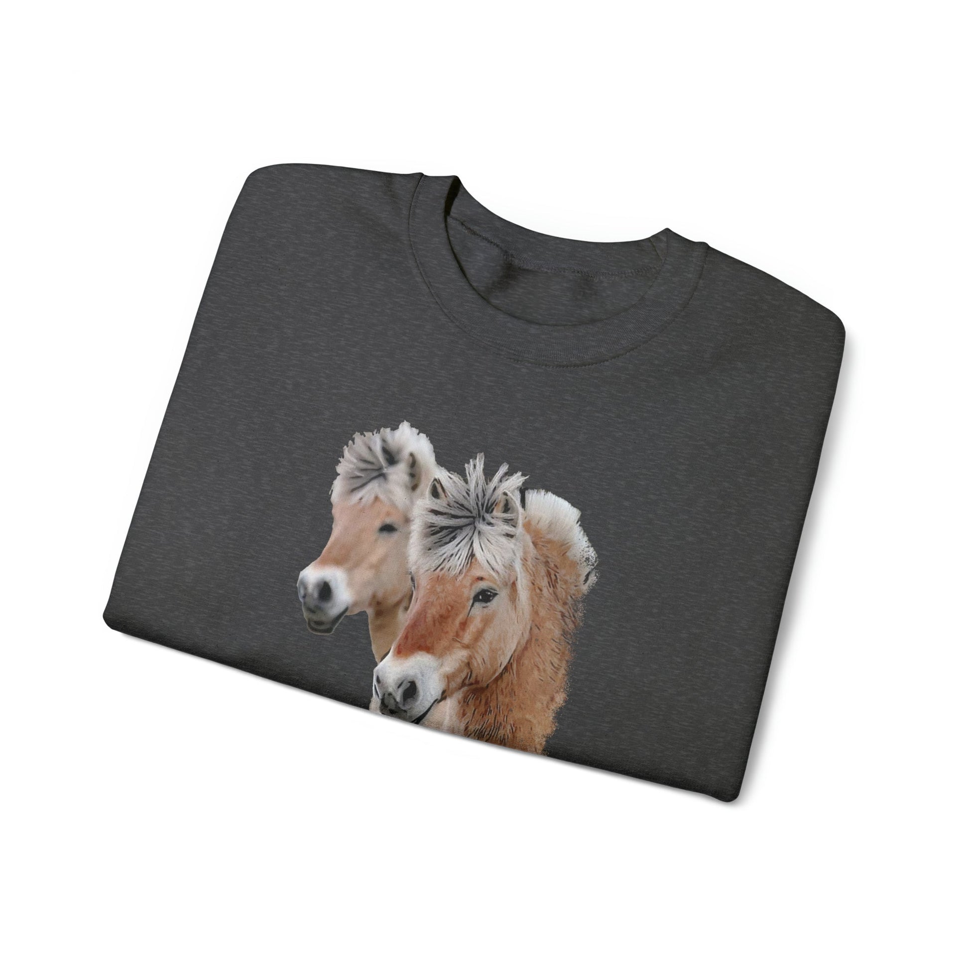 Fjord Horse Shirt, A Pair of Norwegian Fjord Horse Heads Sweatshirt, County Western Shirt - FlooredByArt