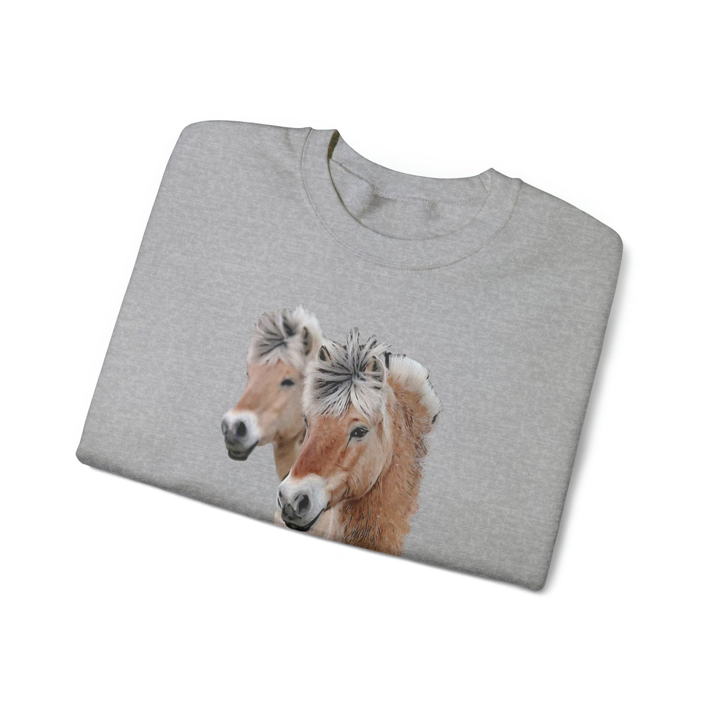 Fjord Horse Shirt, A Pair of Norwegian Fjord Horse Heads Sweatshirt, County Western Shirt - FlooredByArt