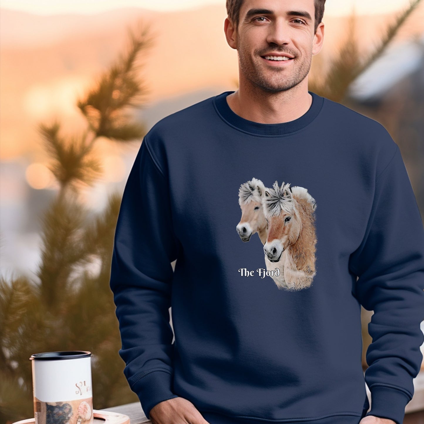 Fjord Horse Shirt, A Pair of Norwegian Fjord Horse Heads Sweatshirt, County Western Shirt - FlooredByArt