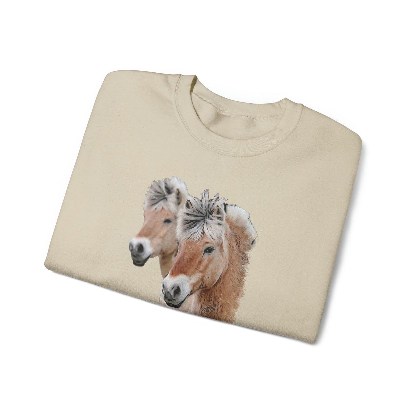 Fjord Horse Shirt, A Pair of Norwegian Fjord Horse Heads Sweatshirt, County Western Shirt - FlooredByArt