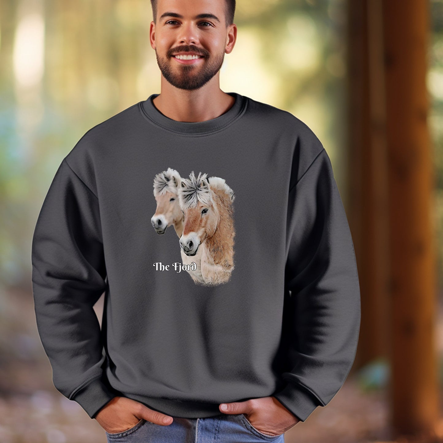 Fjord Horse Shirt, A Pair of Norwegian Fjord Horse Heads Sweatshirt, County Western Shirt - FlooredByArt