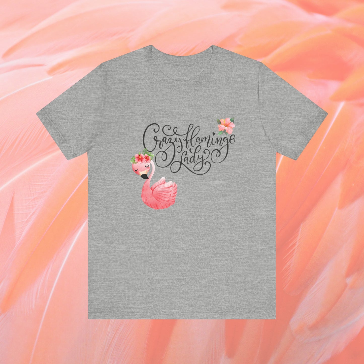 Flamingo TShirt, Cute Flamingo Art Tee, Beach Florida Shirt Vacation Tee Shirt - FlooredByArt