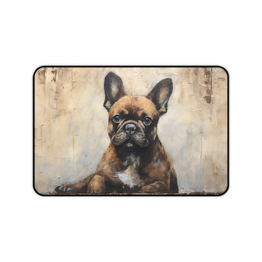 French Bulldog Art Large Mouse Pad, Part of Dog Collection Desk Mats, Gaming, Home Office - FlooredByArt