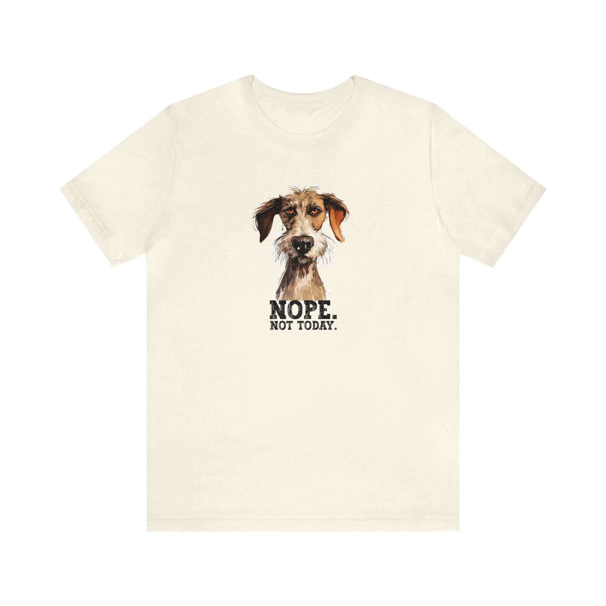 Funny Dog Tshirt - "Nope. Not today" Dog Lovers T-shirt, Funny Cartoon T-shirt, Gift for Mom Dad, Dog Lover Gift, Happy Puppies, Dog Gift - FlooredByArt