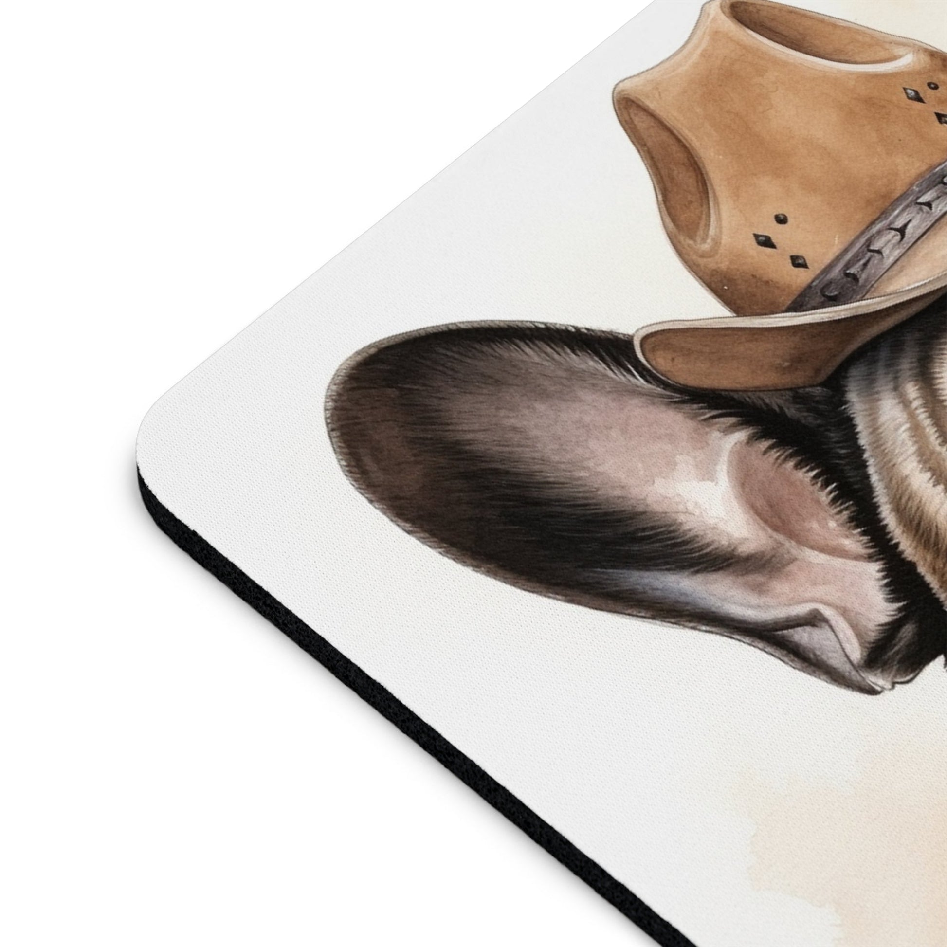 Funny French Bulldog Cowboy Art Mouse Pad, Personalized Western Mouse Pad - FlooredByArt