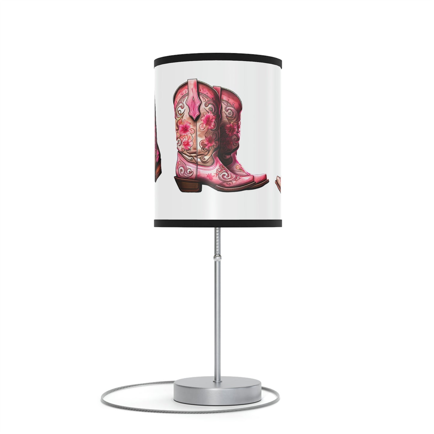 Girls Lamp with Cowgirl Boots Table Lamp, Perfect Girls Room Design Accent Lamp - FlooredByArt