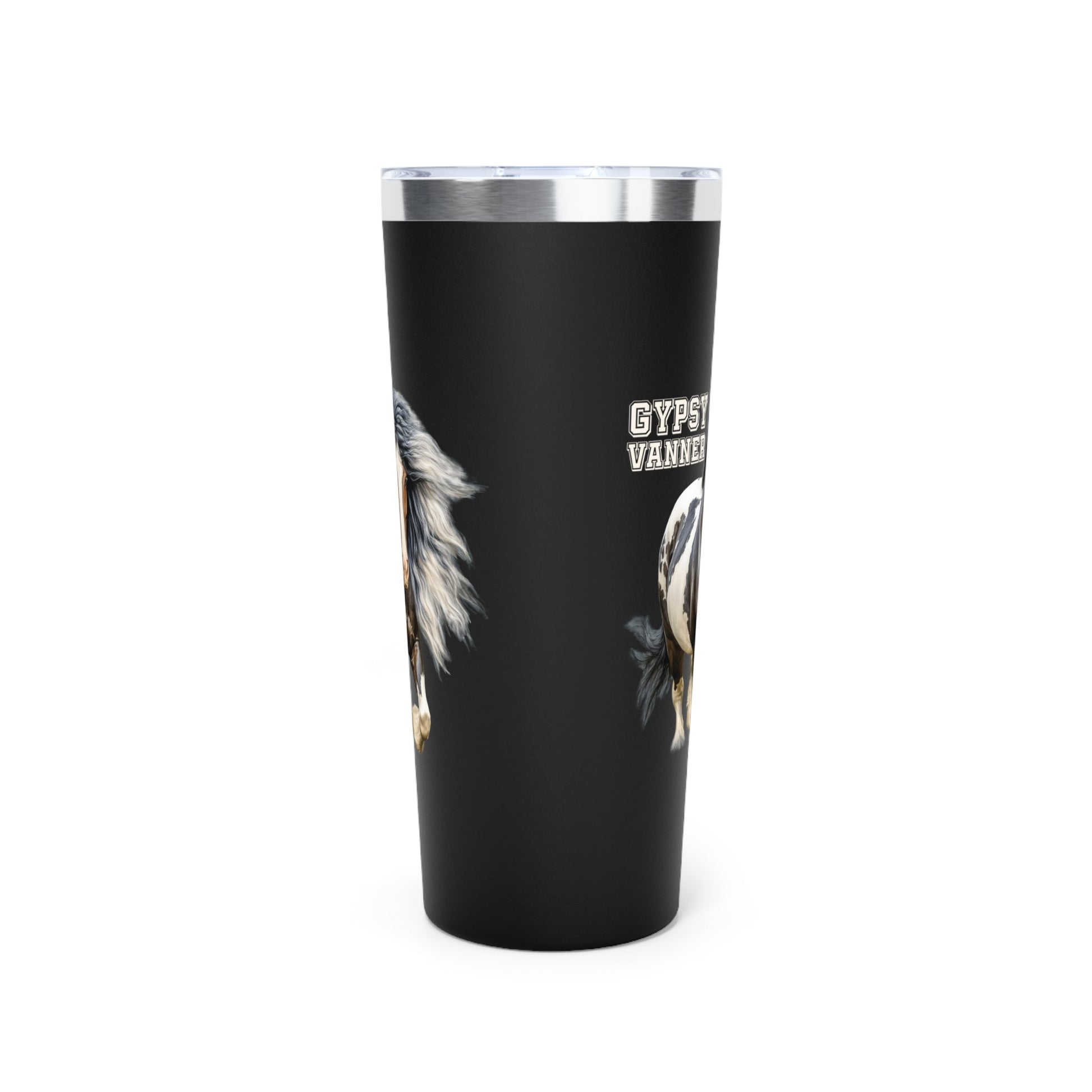 Gypsy Vanner Horse 22oz Personalized Tumbler - Beautiful Vanner Cob Horse Cup for Gypsy Horse Lover - FlooredByArt