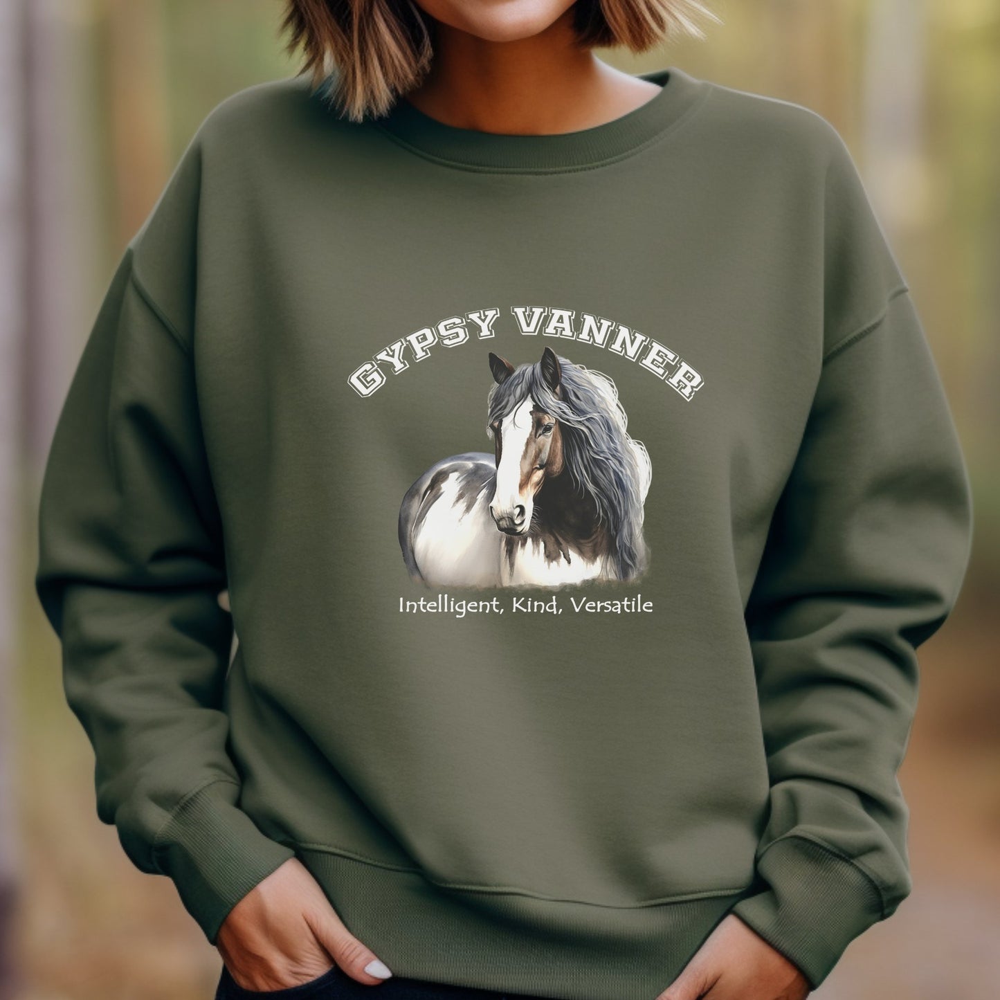 Gypsy Vanner Horse Shirt, British Vanner Horse Sweatshirt, Horse Shirt, County Western Shirt - FlooredByArt