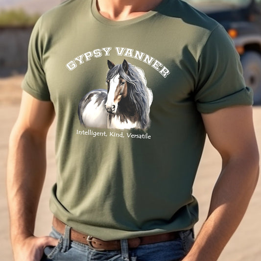 Gypsy Vanner Horse Shirt, Gypsy Vanner Draft Horse tee, Horse Shirt, County Western Shirt - FlooredByArt