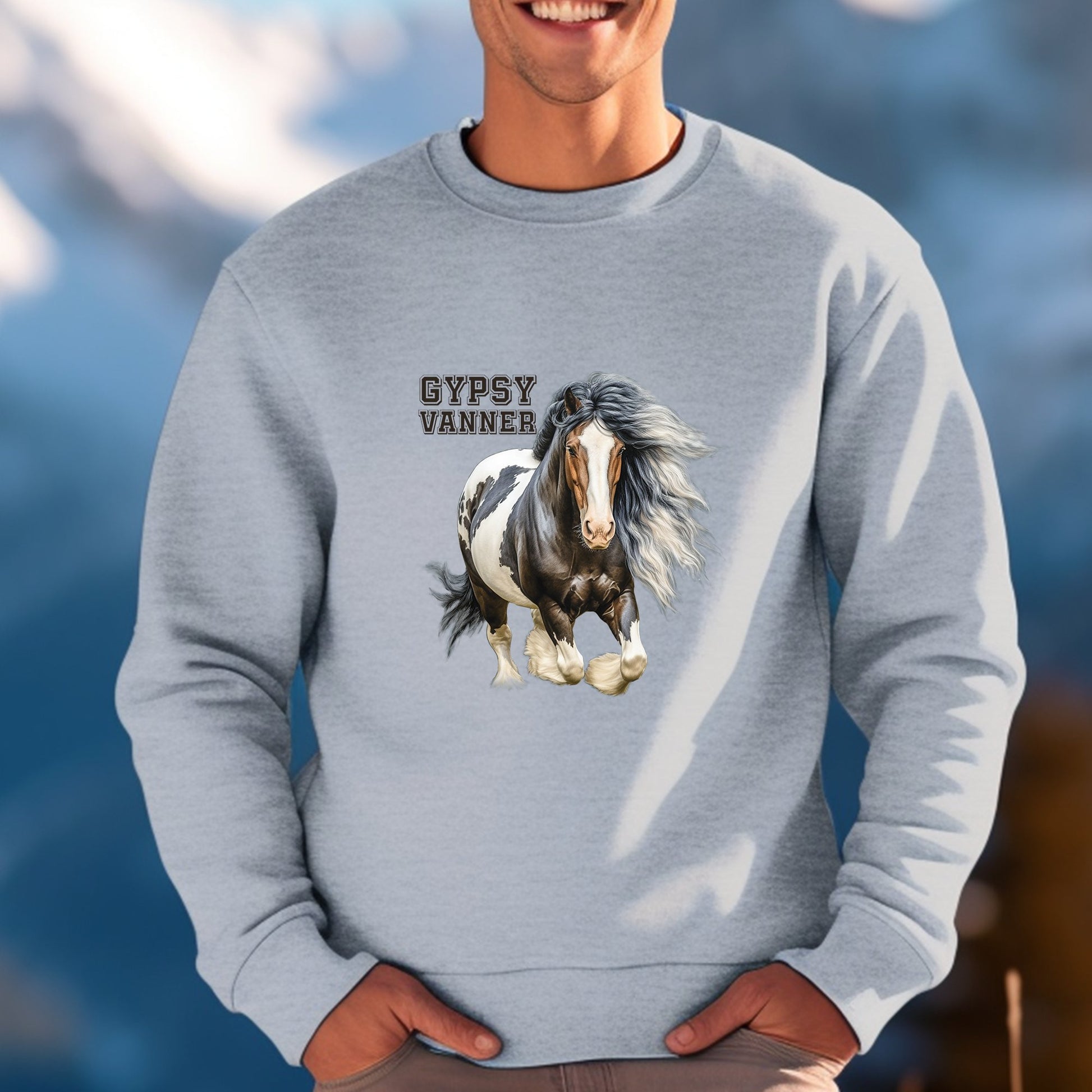Gypsy Vanner Horse Sweatshirt - Catch the Gypsy Spirit - Vanner Cob Horse Lover, Owner, Mom, Dad Gift, Shirt, Hoodie,T-shirt, Original Art - FlooredByArt