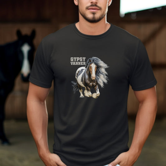Gypsy Vanner Horse T-shirt - Catch the Gypsy Spirit - Vanner Cob Horse Love - FlooredByArt