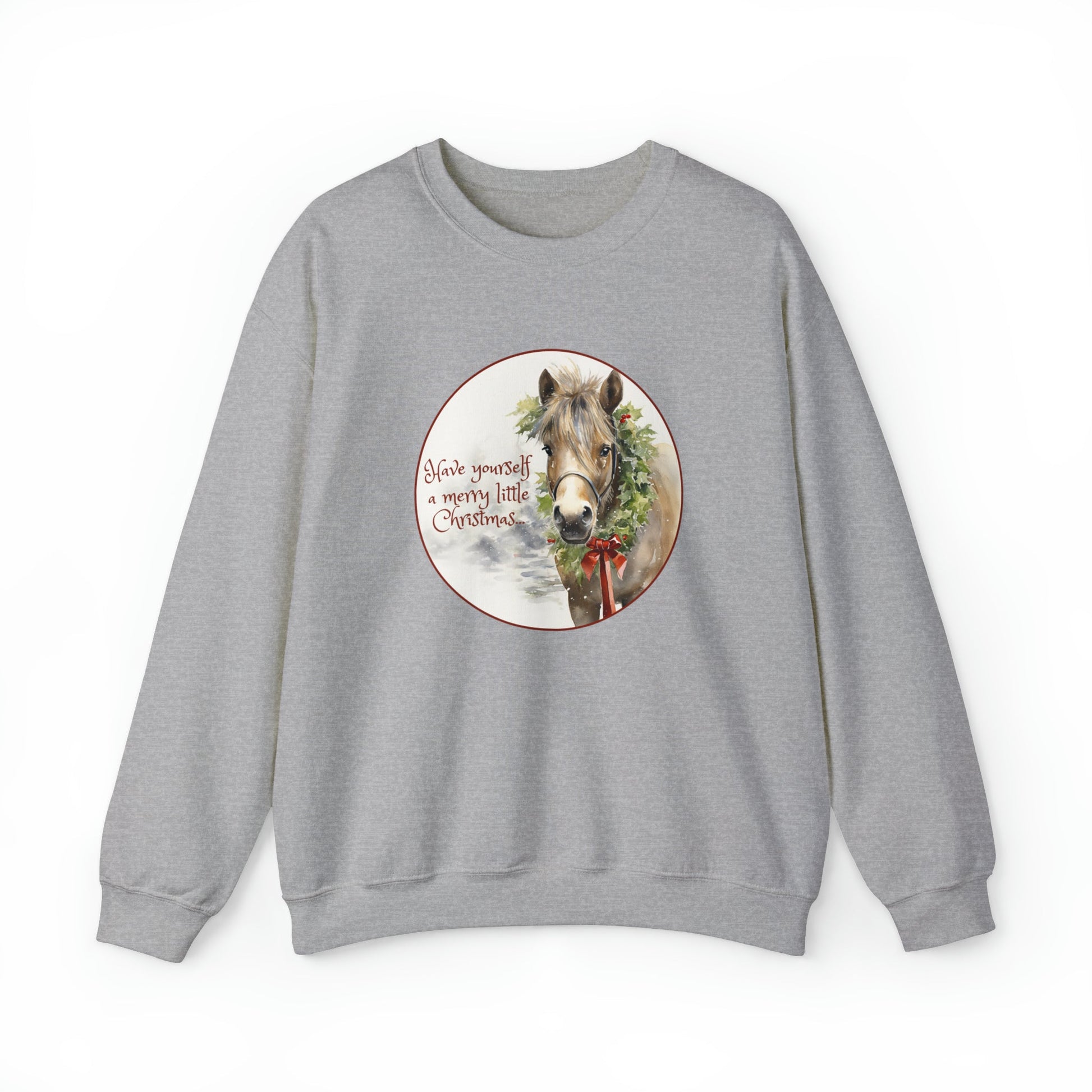 Horse Christmas Sweatshirt, Pony Love Shirt, Holidays - FlooredByArt