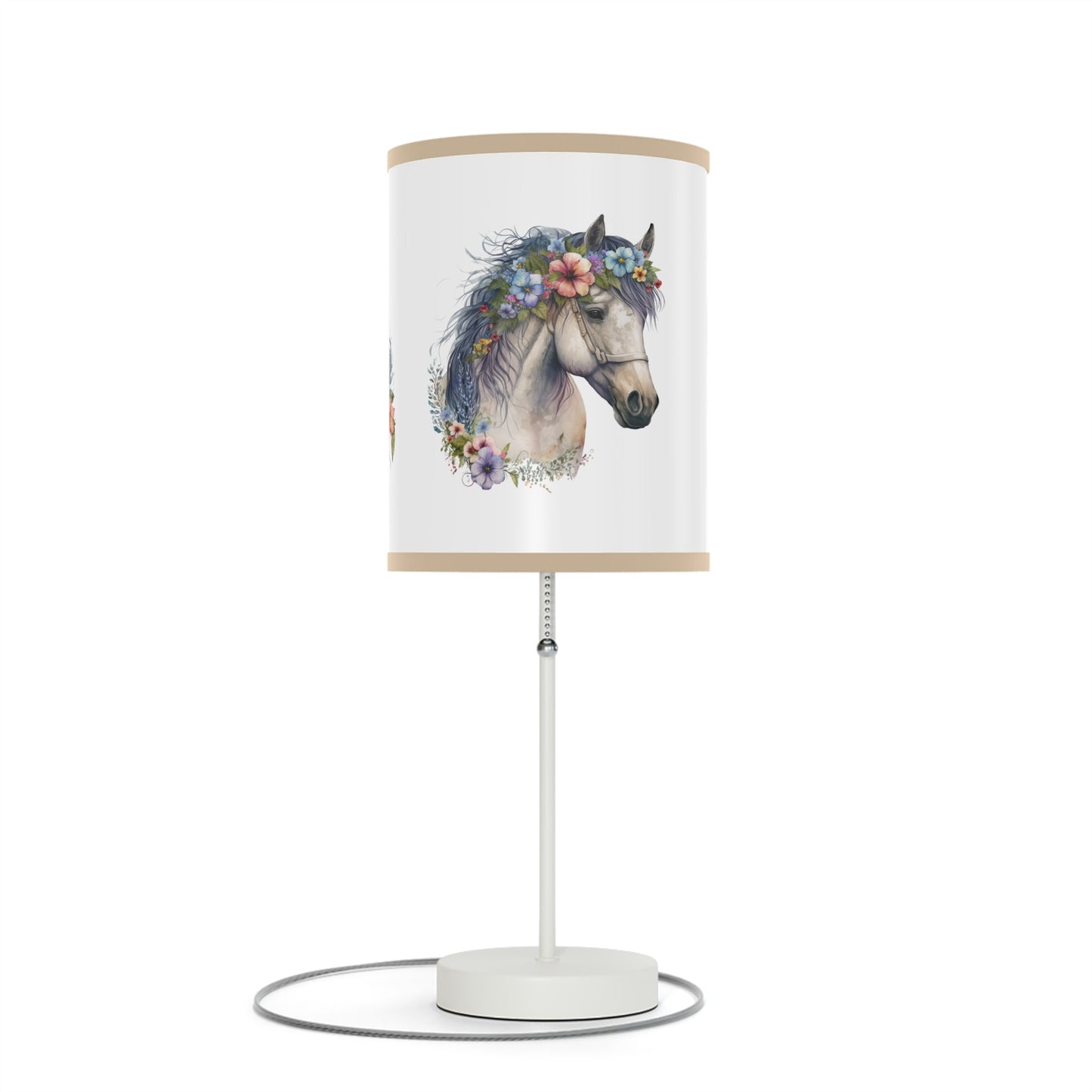 Horse Head Lamp, Perfect Girls Room Fantasy Floral Pony Head Design Accent Lamp - FlooredByArt