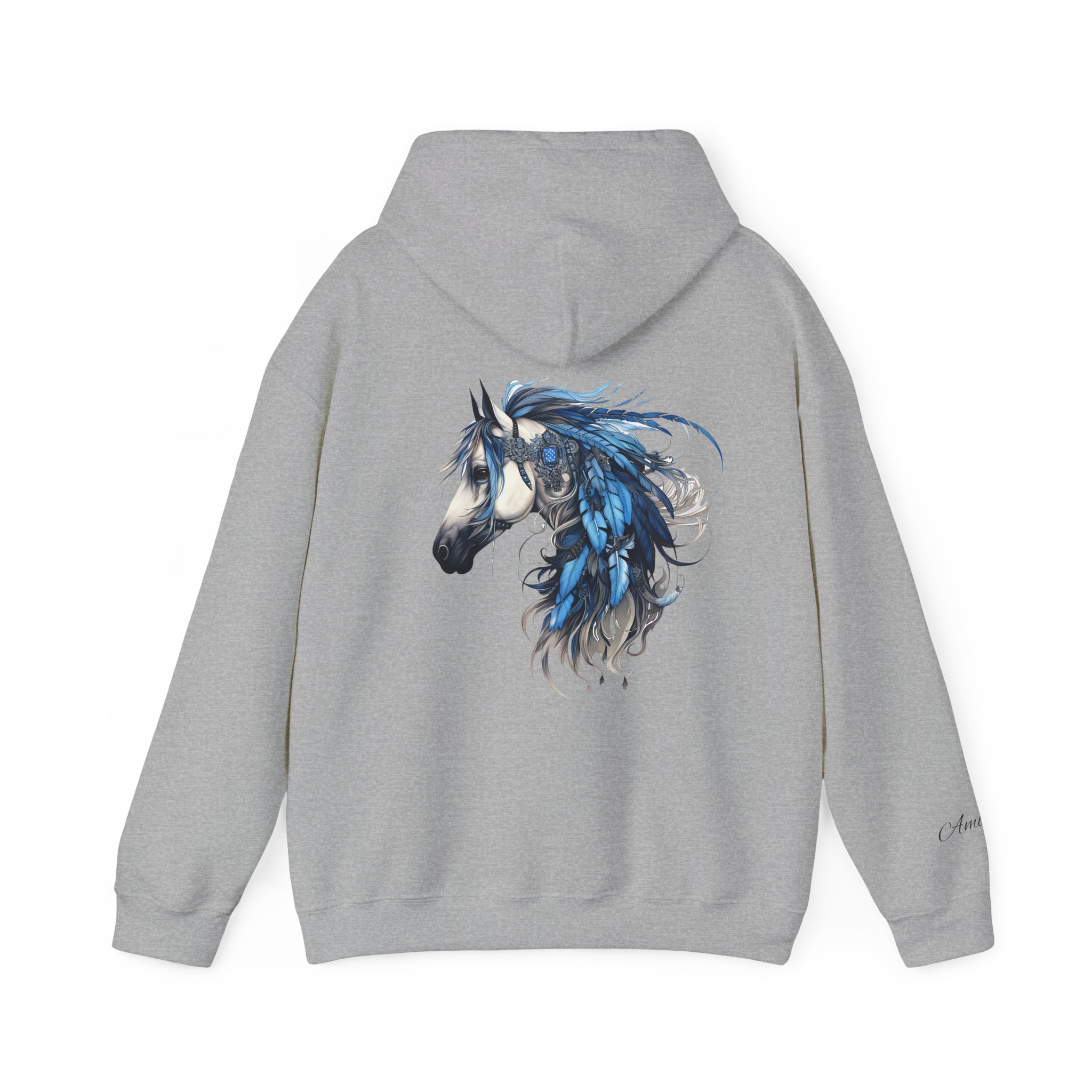 Horse Shirt Hooded Sweatshirt Design Horse and Feathers Shirt Cowgirl Fashion