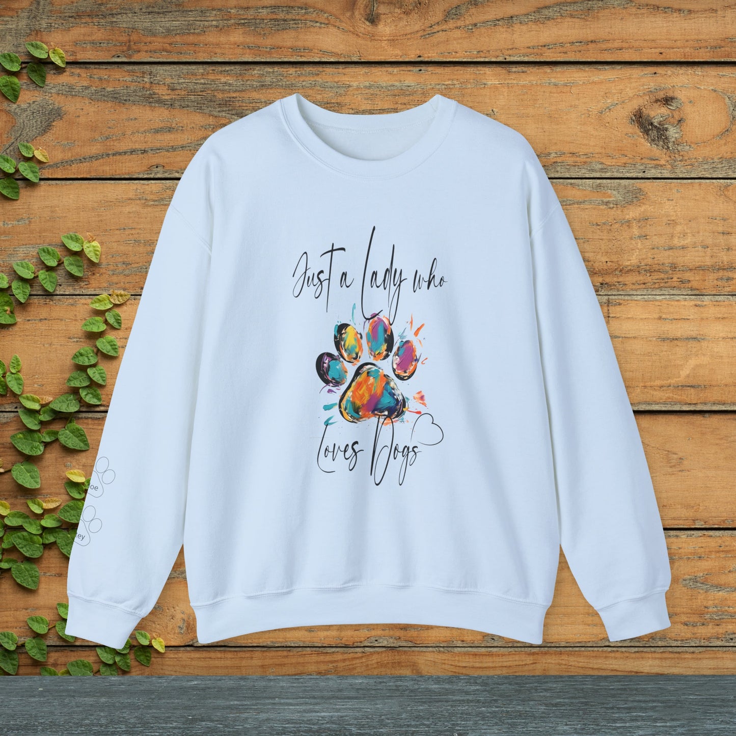 Just A "Lady" Who Loves Dogs Sweatshirt, Pet Lover Gift - FlooredByArt