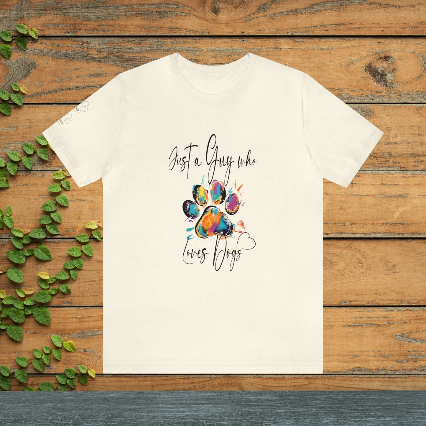 Mens Dog T-shirt, Just A Guy Who Loves Dogs T-shirt For Dog Lovers - FlooredByArt