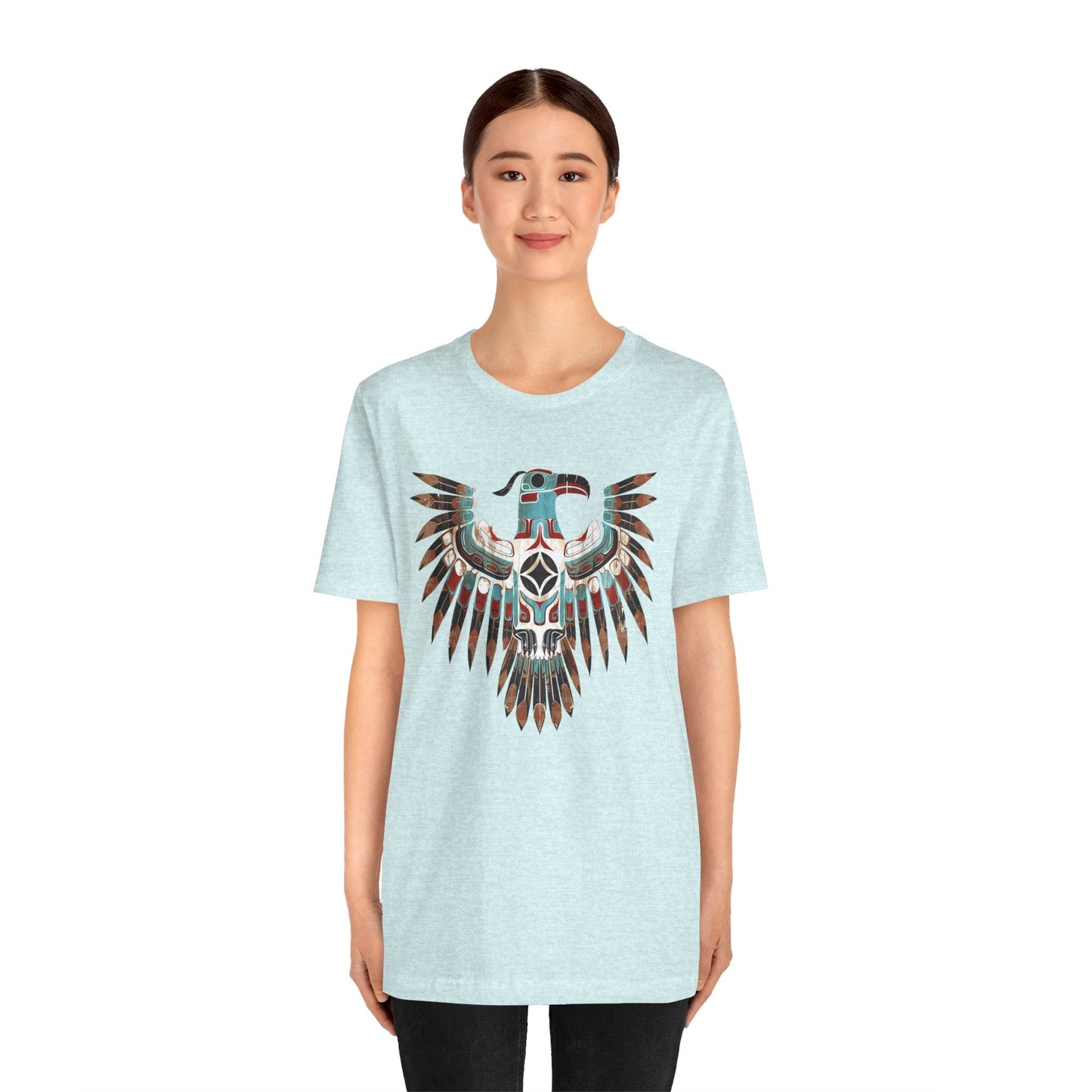 Native American Shirt, Thunderbird Art Shirt, Indigenous Art, Boho Spirt Guide Shirt - FlooredByArt
