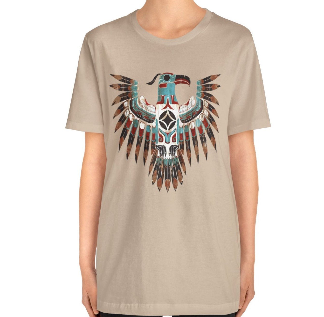 Native American Shirt, Thunderbird Art Shirt, Indigenous Art, Boho Spirt Guide Shirt - FlooredByArt