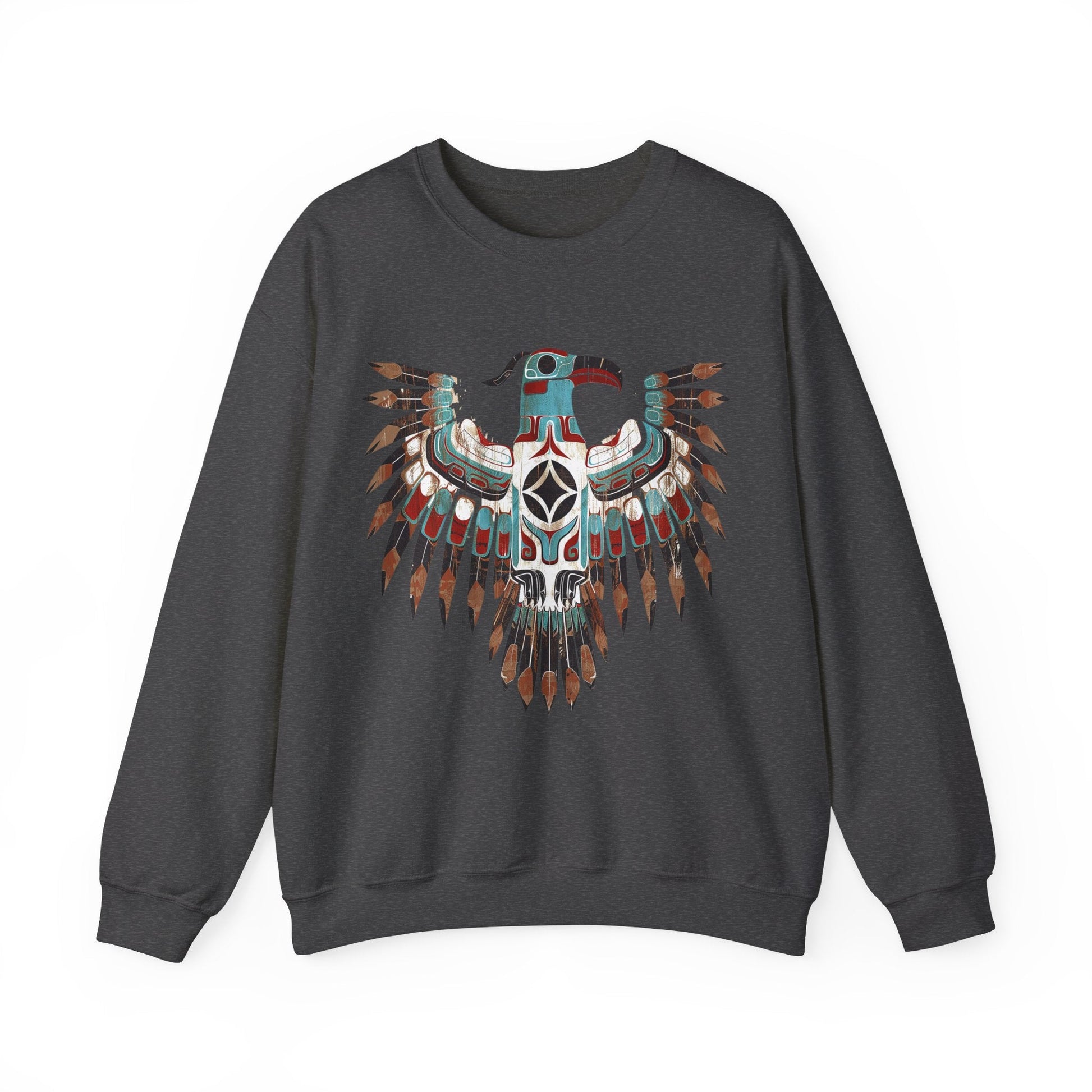 Native American Sweatshirt, Thunderbird Southwestern cccccbkviitnckigttvrkcgrngjccrrcerfggehcncliArt - FlooredByArt