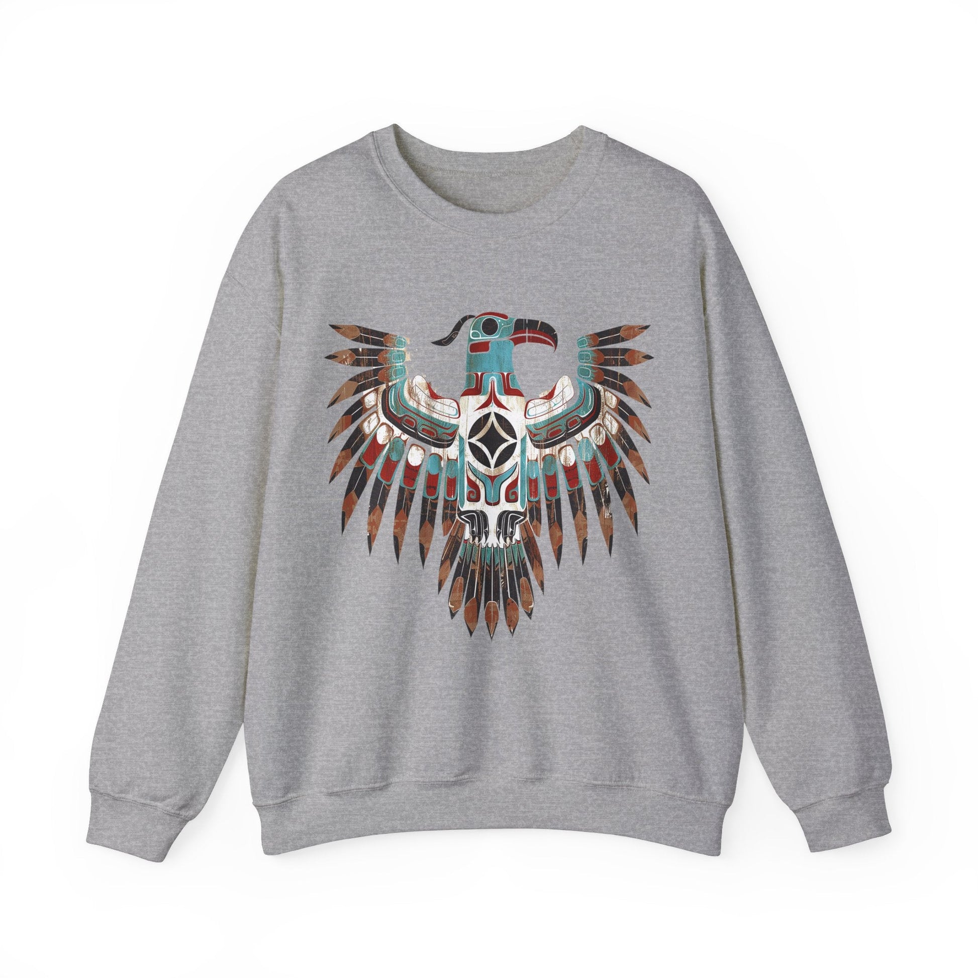 Native American Sweatshirt, Thunderbird Southwestern cccccbkviitnckigttvrkcgrngjccrrcerfggehcncliArt - FlooredByArt