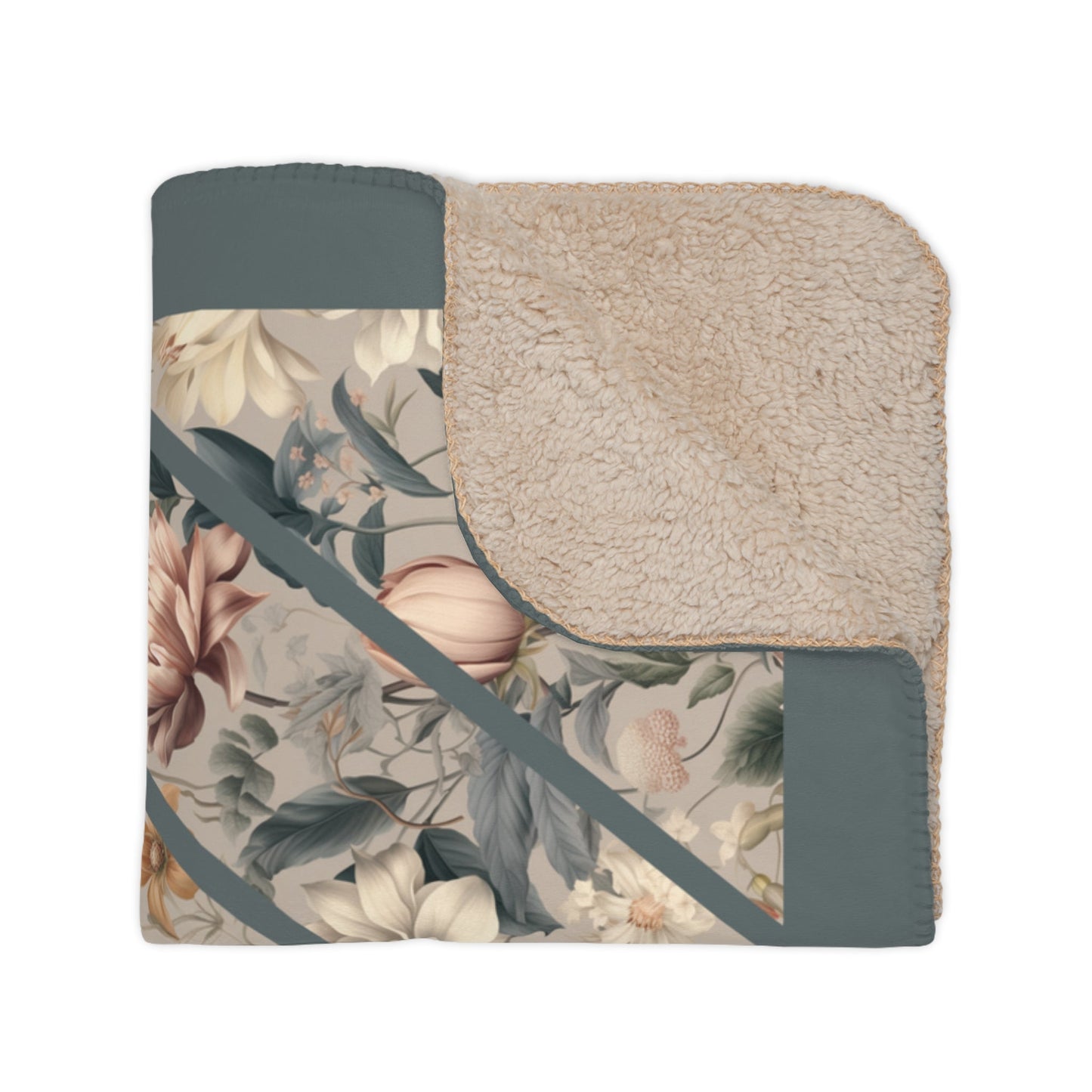 Original Botanical Vintage Throw Blanket, Victorian Style Floral Print, Willam Morris Elegance, Garden Bliss Gift for Mom, Gardener Gift - FlooredByArt