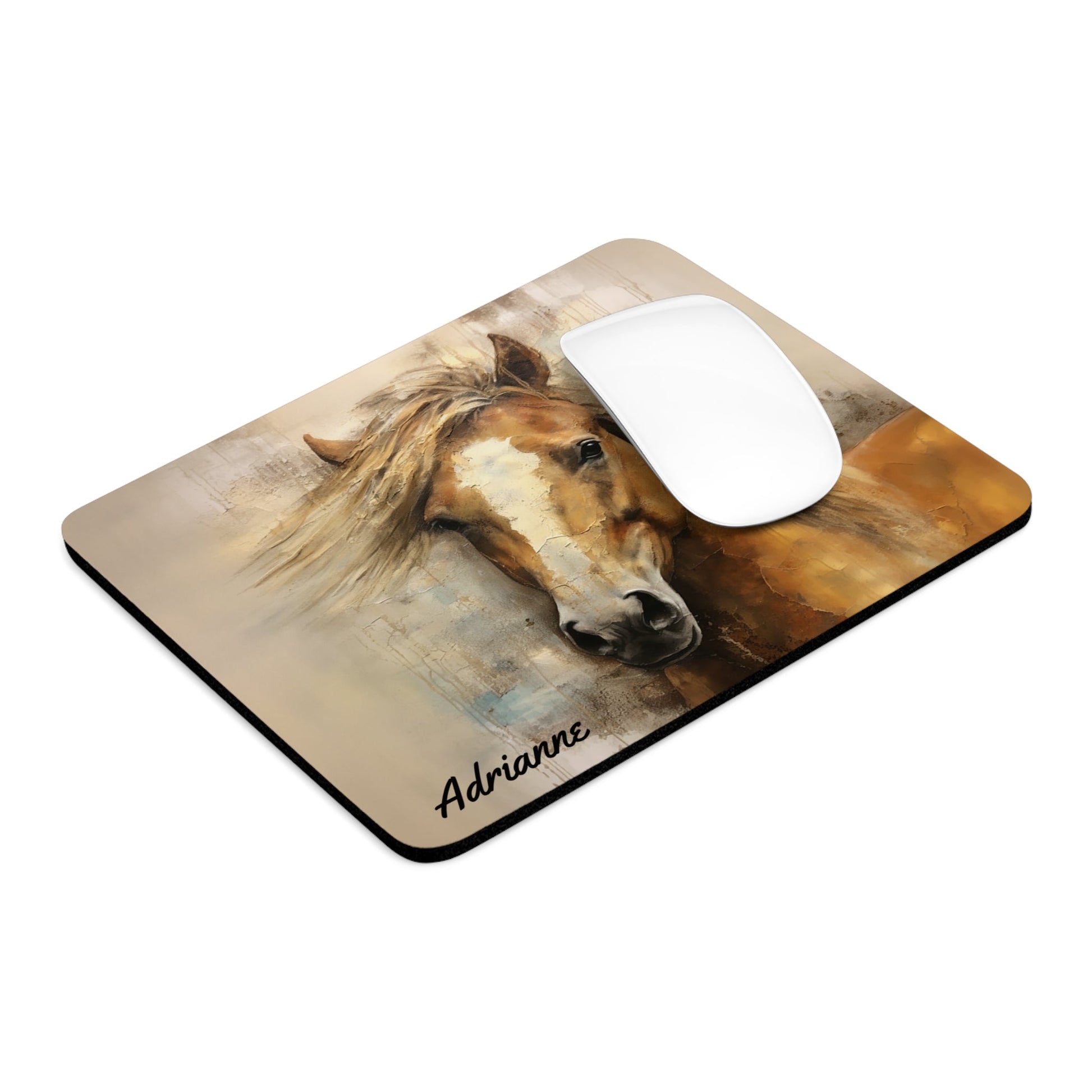 Palomino Horse Art Mouse Pad, Palomino Pony Unique Gift Idea - FlooredByArt