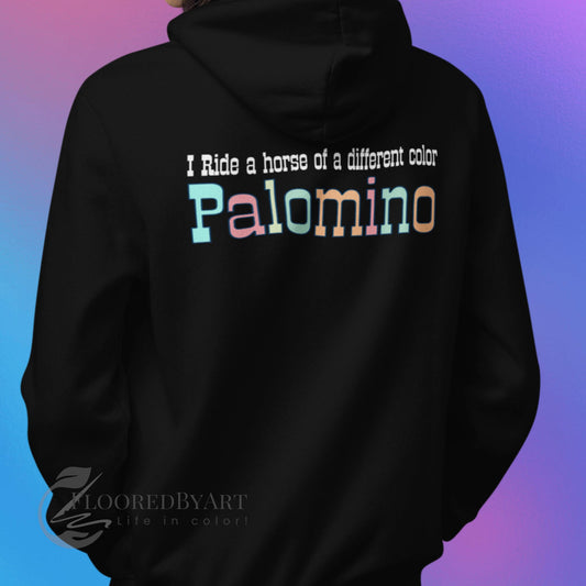 Palomino Horse Full Zip Jacket Hoodie Two Side Printed Horse Lover - FlooredByArt