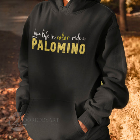 Palomino Horse Sweatshirt Hoodie, Horse Lover Gift - FlooredByArt