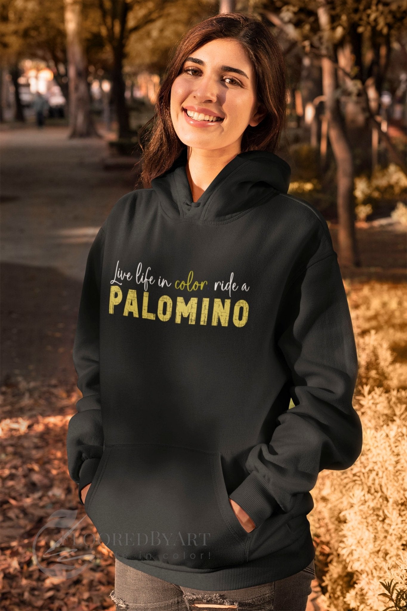 Palomino Horse Sweatshirt Hoodie, Horse Lover Gift - FlooredByArt