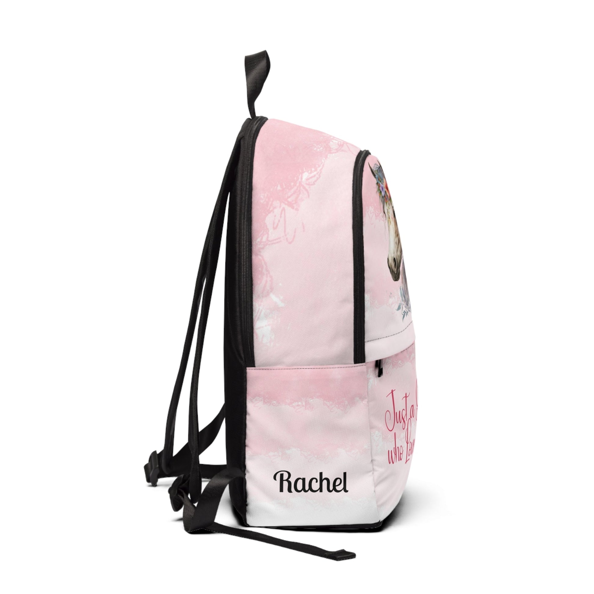 Personalized Fantasy Horse Backpack, Fashionable Girls Bookbag, School Pack - FlooredByArt