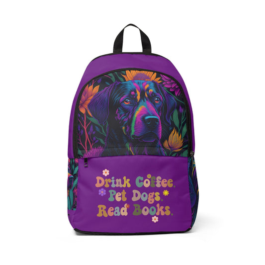Personalized Funny Dog Backpack, Pop Art Bookbag, Sylized Dog - FlooredByArt