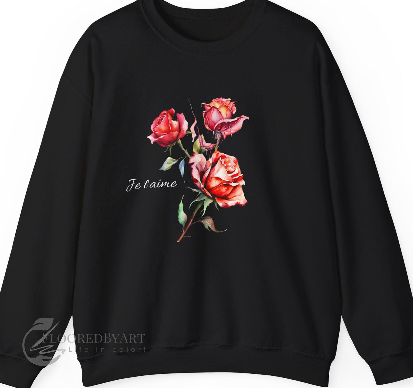 Personalized Womens Valentines Day Sweatshirt, Custom Conversation Roses Shirt - FlooredByArt